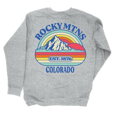 Retro Lines Peaked Colorado Crewneck