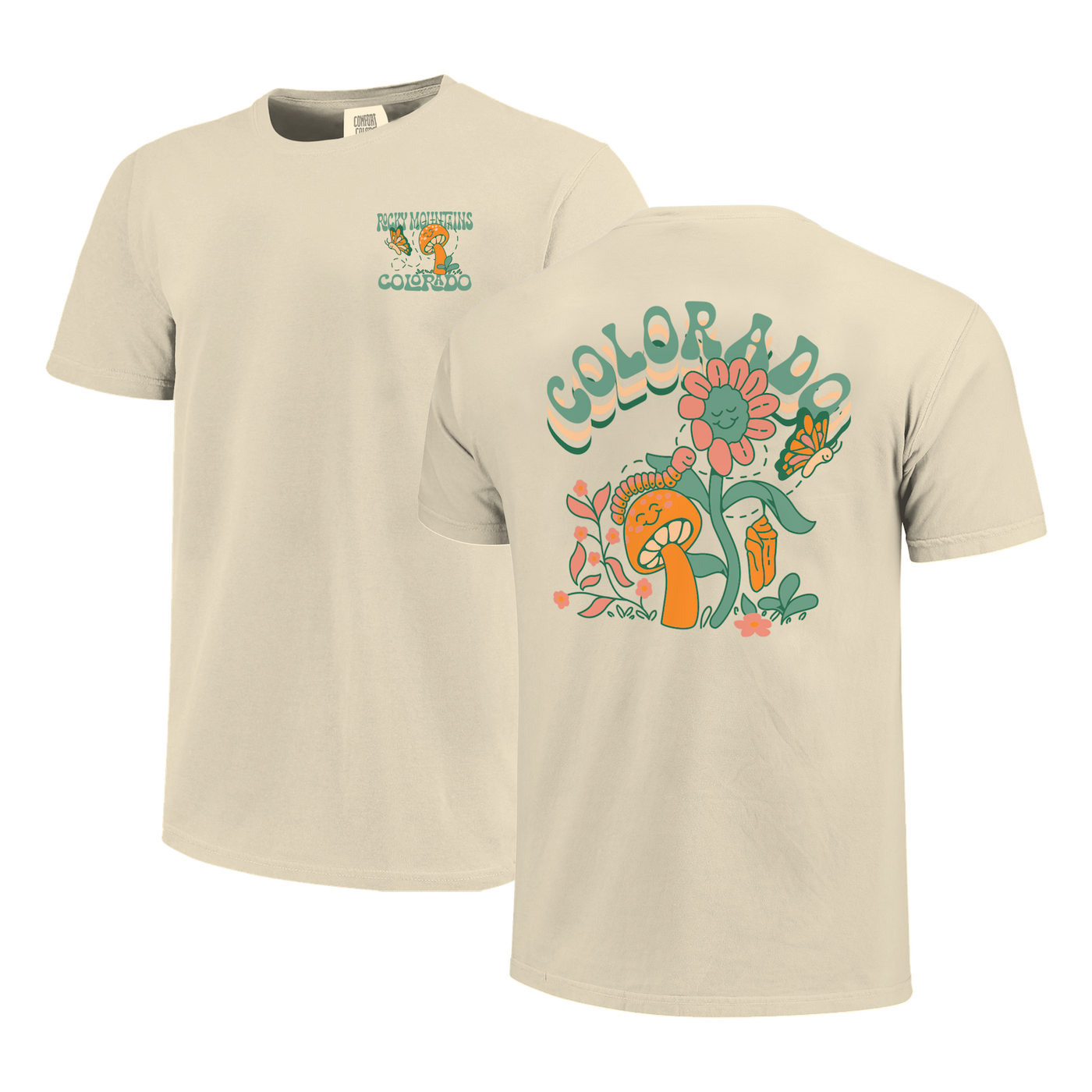 Flower Shroom Retro Colorado Short Sleeve Shirt