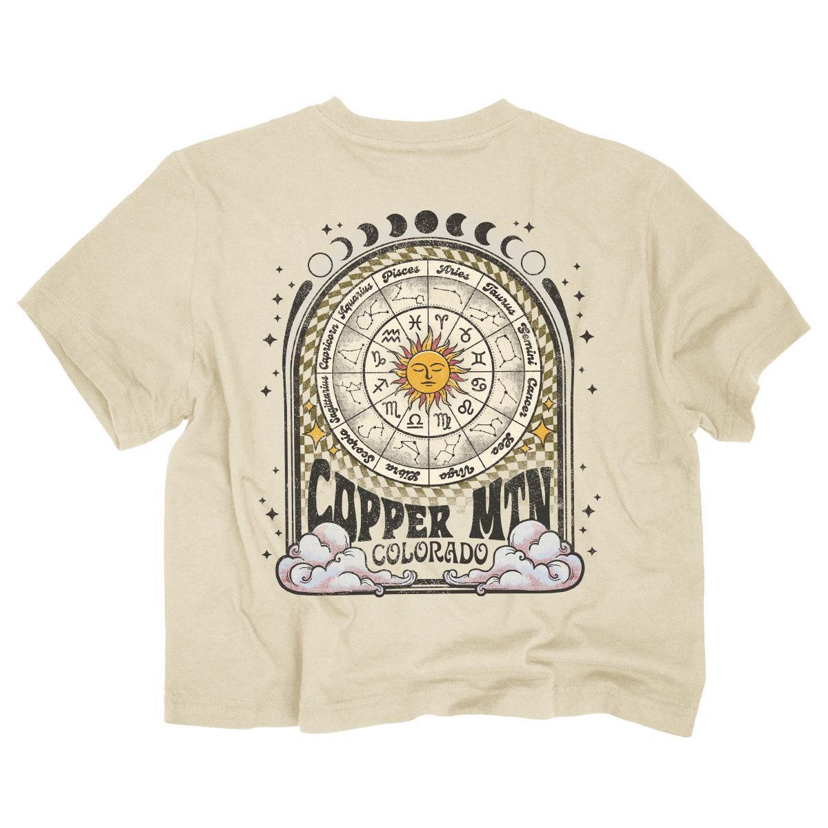 Vintage Zodiac Cropped Copper Mountain Short Sleeve T-Shirt