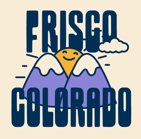 Retro Mountain Doodle Frisco Colorado Short Sleeve Shirt