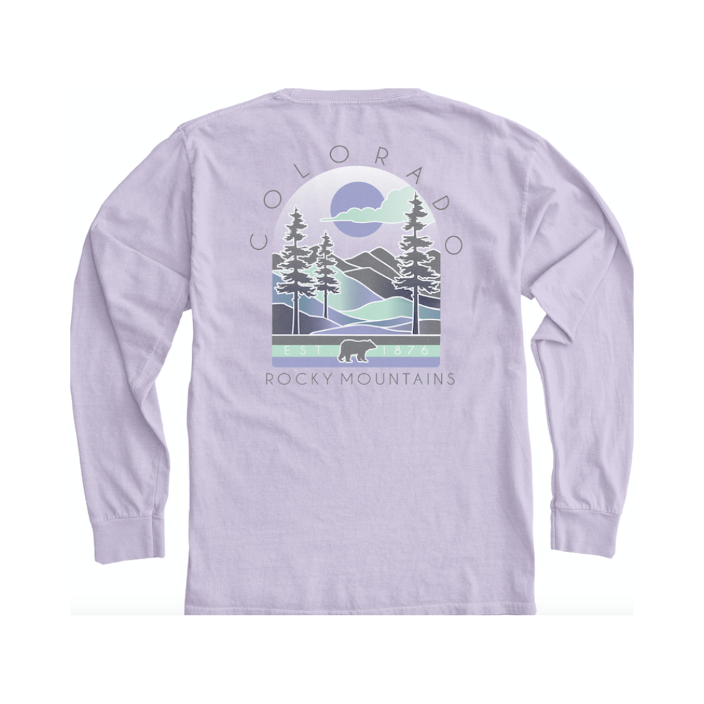 Calmly Mountains Colorado Long Sleeve Shirt